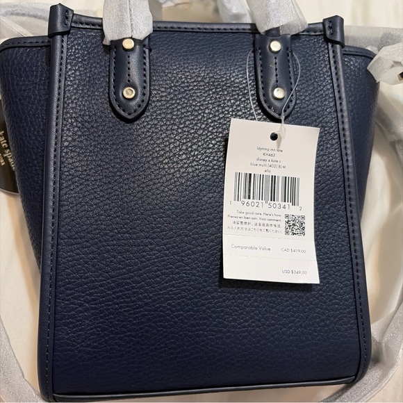 NWT Kate Spade Navy Blue Disney Lady and the Tramp Mini Handbag - Picture 5 of 7